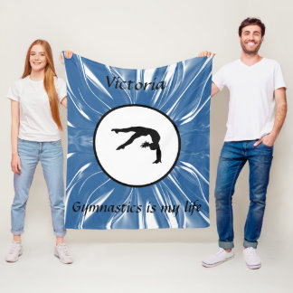 Gymnastics is my life - Custom Gymnast Tumble Fleece Blanket