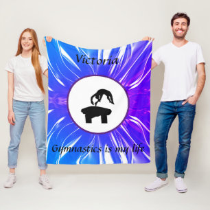 Gymnastics is my life - Custom Gymnast Vault Fleece Blanket