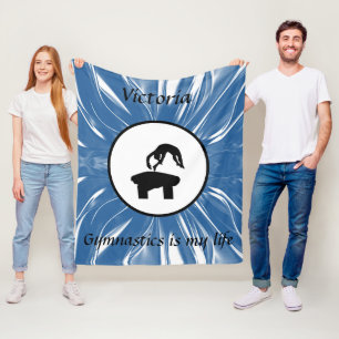 Gymnastics is my life - Custom Gymnast Vault Fleece Blanket