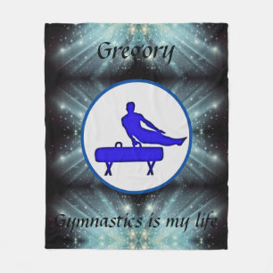 Gymnastics is my life - Men's Gymnastics Fleece Blanket