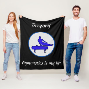 Gymnastics is my life - Men's Gymnastics Fleece Blanket