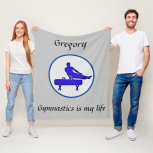 Gymnastics is my life - Men's Gymnastics Fleece Blanket