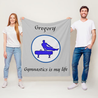 Gymnastics is my life - Men's Gymnastics Fleece Blanket