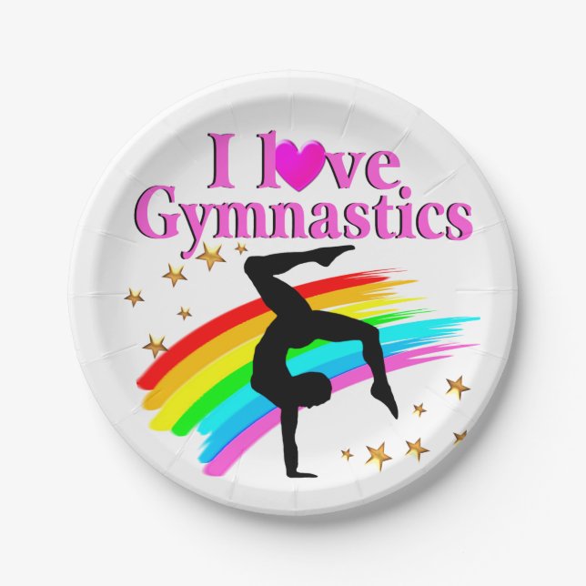 GYMNASTICS IS MY LIFE PAPER PLATES (Front)