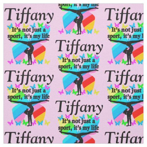 GYMNASTICS IS MY LIFE PERSONALIZED FABRIC