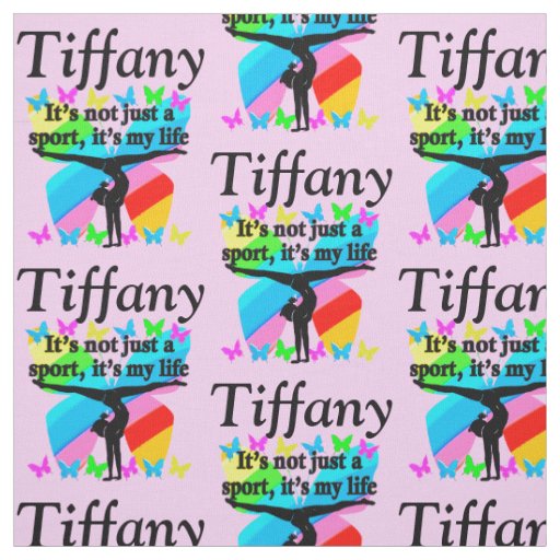 GYMNASTICS IS MY LIFE PERSONALIZED FABRIC