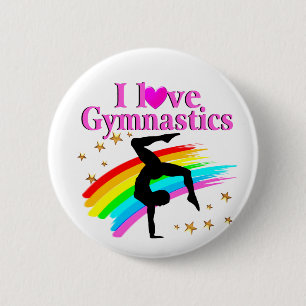 GYMNASTICS IS MY LIFE PINBACK BUTTON