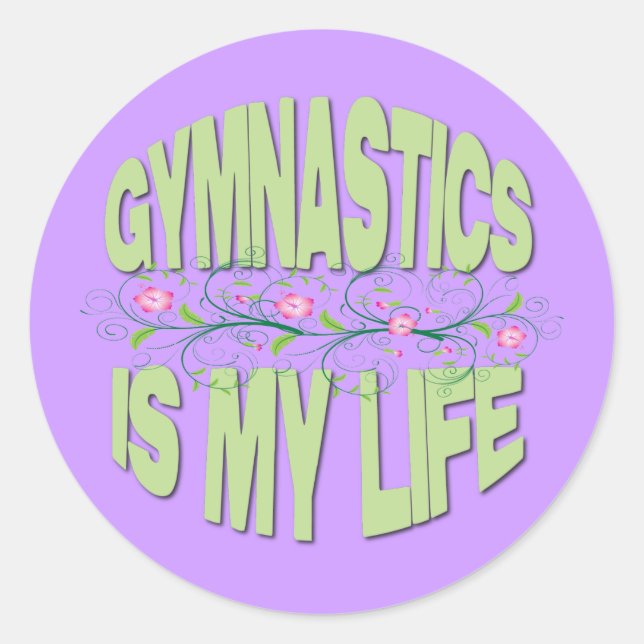 Gymnastics is My Life Purple Sticker (Front)