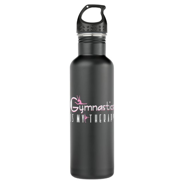 Gymnastics Is My Therapy Stainless Steel Water Bottle (Front)
