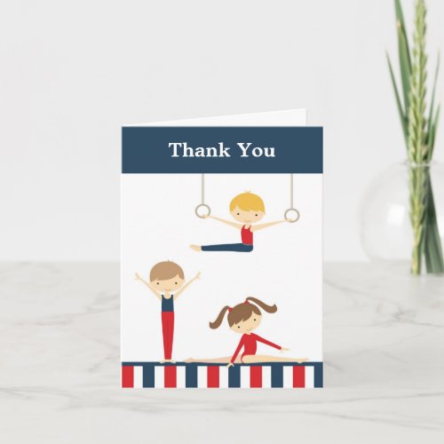 Gymnastics Kids Thank You Card