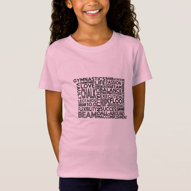 Gymnastics Kids Word Block Tee (Front)