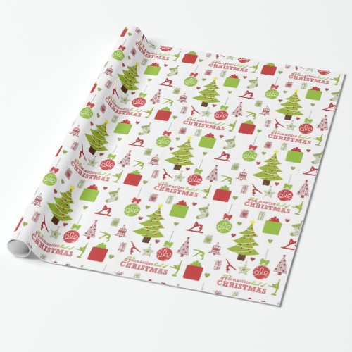 Gymnastics Kind of Christmas Festive Holiday Wrapping Paper