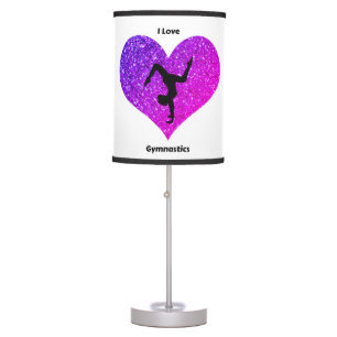 Gymnastics Lamp - Girls Gymnastics Decor Purple