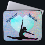 Gymnastics Laptop Case with Name<br><div class="desc">Personalized Girls Gymnastics Laptop Sleeve - Add the name of your gymnast</div>