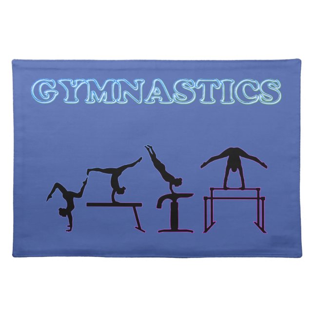 Gymnastics Large  Cloth Placemat (Front)