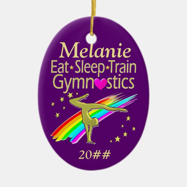 GYMNASTICS LIFE PERSONALIZED ORNAMENT (Front)