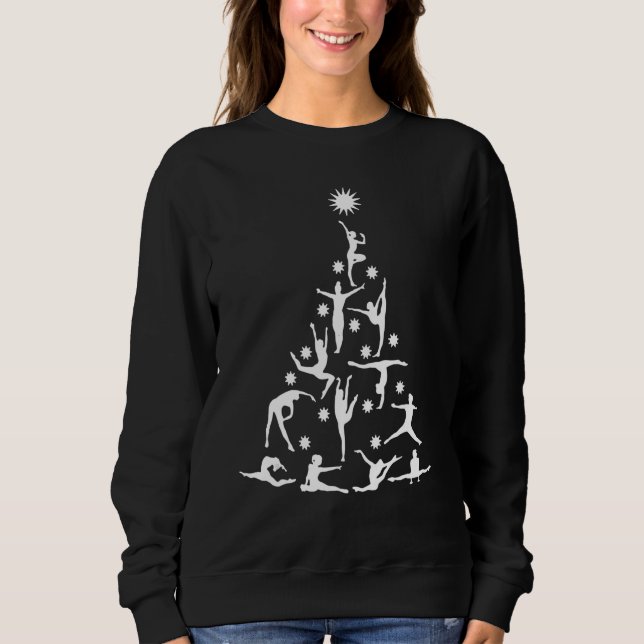 Gymnastics  Lighting Santa Gymnastics Christmas Tr Sweatshirt (Front)