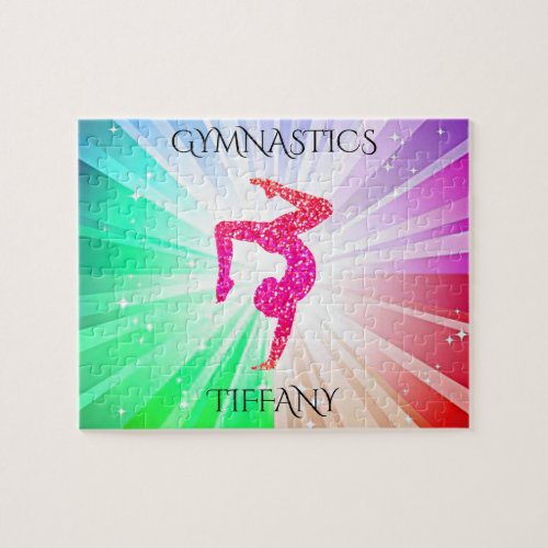  GYMNASTICS lights puzzle with gymnast