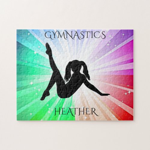 Gymnastics lights puzzle with personalized name