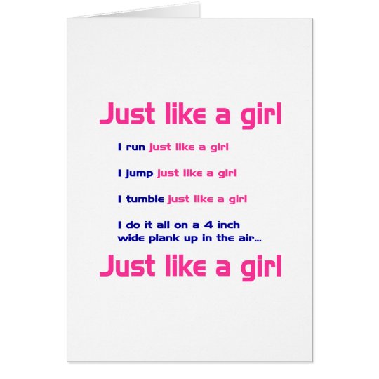 Gymnastics Like a Girl Card