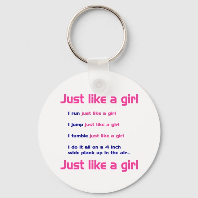 Gymnastics Like a Girl Keychain (Front)