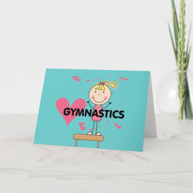 GYMNASTICS - Love Gymnastics Tshirts and Gifts Card (Front)