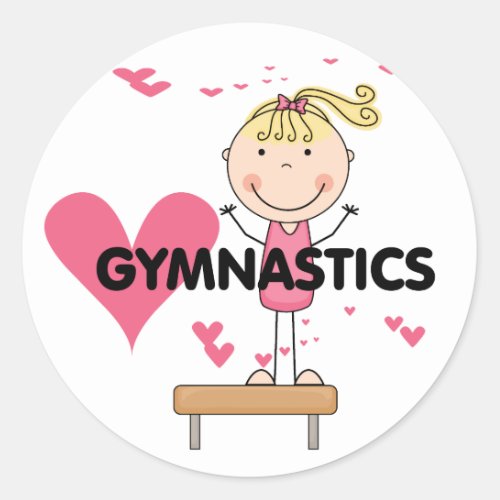 GYMNASTICS _ Love Gymnastics Tshirts and Gifts Classic Round Sticker