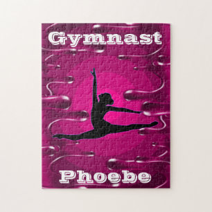 Gymnastics Magenta Wet Paint   Jigsaw Puzzle