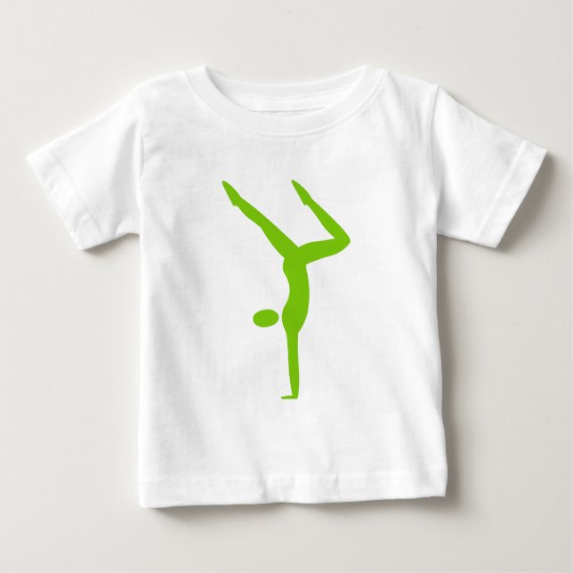 Gymnastics - Martian Green Baby T-Shirt (Front)