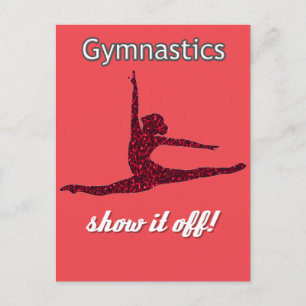 Gymnastics Meet Show if Off Postcard