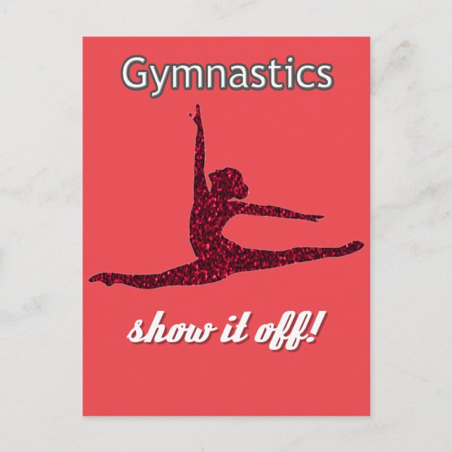 Gymnastics Meet Show if Off   Postcard (Front)