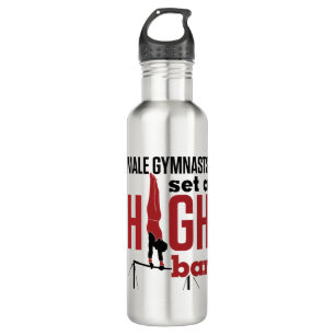 Gymnastics Men Boys Male Gymnasts Set a High Bar Stainless Steel Water Bottle