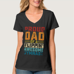 Gymnastics men Dad Of Awesome Gymnast Dance Father T-Shirt