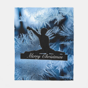 Gymnastics "Merry Christmas" Frozen Fleece Blanket