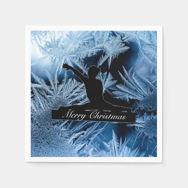 Gymnastics "Merry Christmas" Frozen   Napkins (Front)