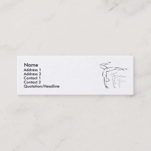 Customizable Gymnastics Business Card Template