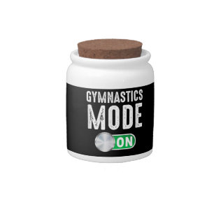 Gymnastics Mode On Cool Gymnast Athlete Candy Jar