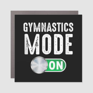 Gymnastics Mode On Cool Gymnast Athlete Car Magnet