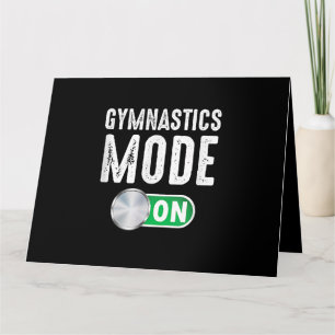 Gymnastics Mode On Cool Gymnast Athlete Coach Card
