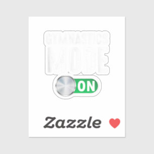 Gymnastics Mode On Cool Gymnast Athlete Coach Sticker