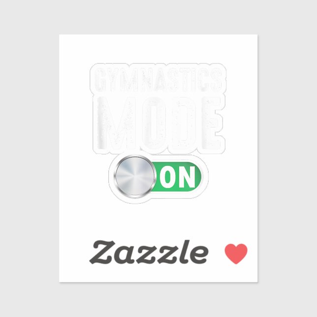 Gymnastics Mode On Cool Gymnast Athlete Coach Sticker (Sheet)
