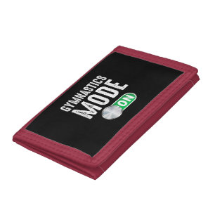 Gymnastics Mode On Cool Gymnast Athlete Coach Tri-fold Wallet