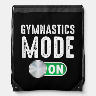 Gymnastics Mode On Cool Gymnast Athlete Drawstring Bag