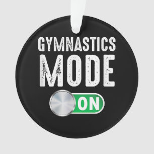 Gymnastics Mode On Cool Gymnast Athlete Ornament