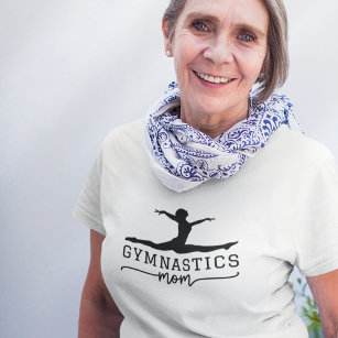 Gymnastics Mom Acrobatic Typography T-Shirt