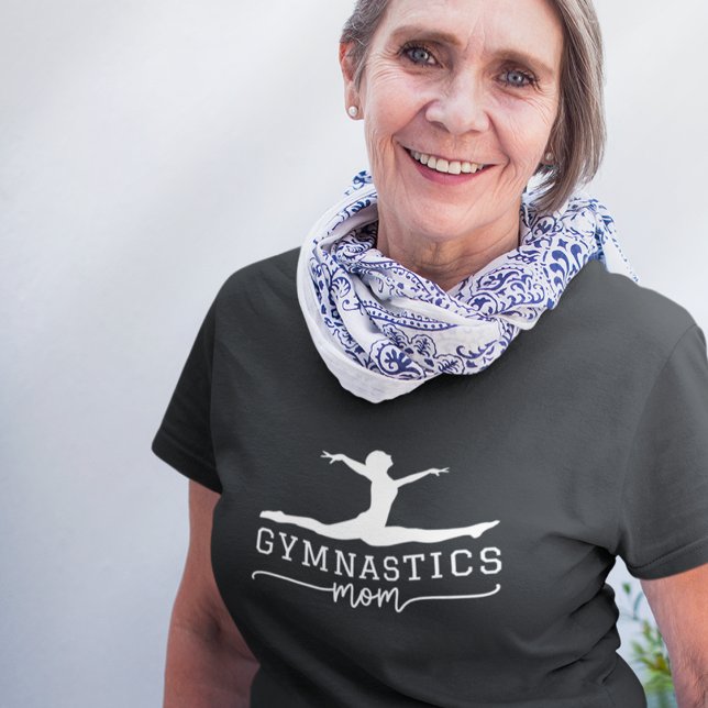 Gymnastics Mom Acrobatic Typography  T-Shirt (Creator Uploaded)
