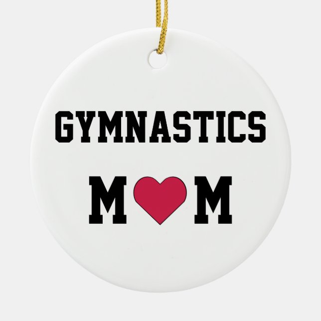 Gymnastics Mom Ceramic Ornament (Front)