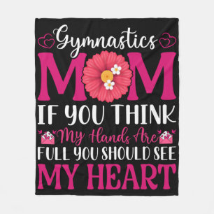 Gymnastics Mom Fleece Blanket