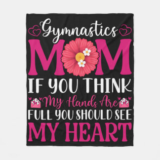 Gymnastics Mom Fleece Blanket