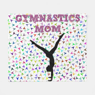 Gymnastics MOM fleece blanket.